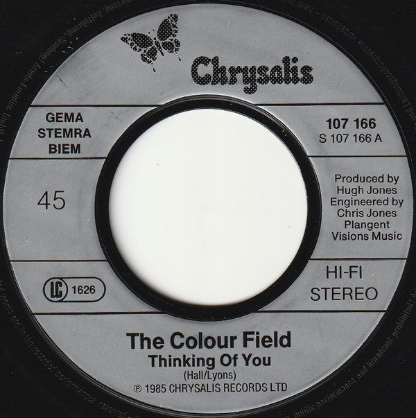 The Colour Field* : Thinking Of You (7", Single)