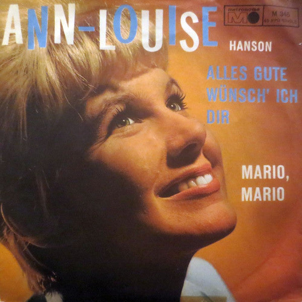 Ann-Louise Hanson : Alles Gute Wünsch' Ich Dir / Mario, Mario (7", Single)