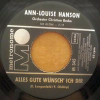 Ann-Louise Hanson : Alles Gute Wünsch' Ich Dir / Mario, Mario (7", Single)
