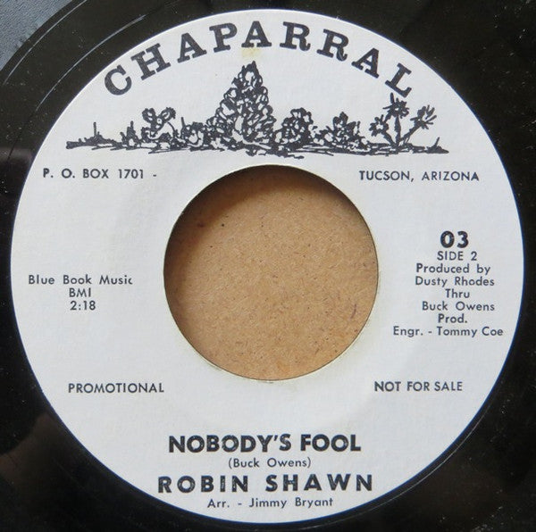 Robin Shawn : Look Over Me / Nobody's Fool (7", Single, Promo)