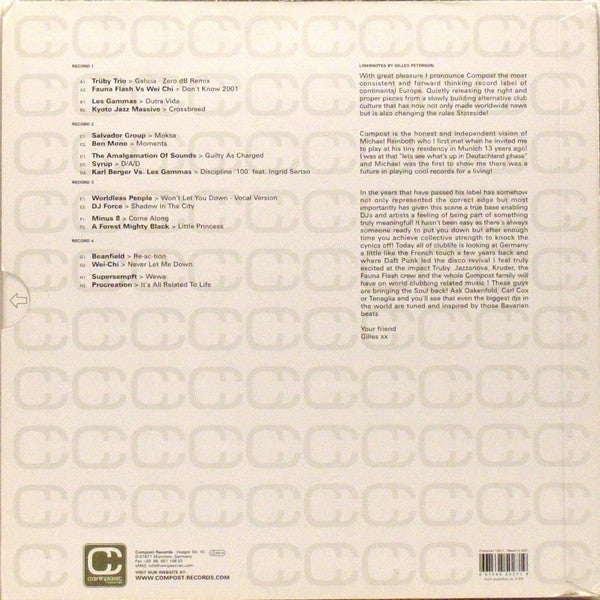Various : Compost One Hundred (4xLP, Comp)
