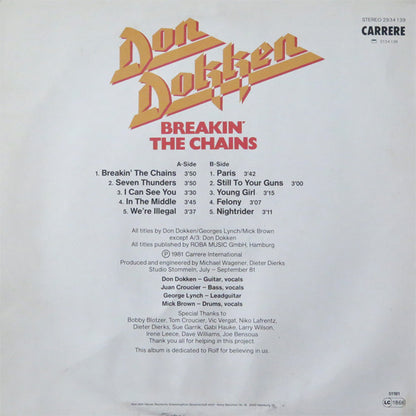 Don Dokken* : Breakin' The Chains (LP, Album)