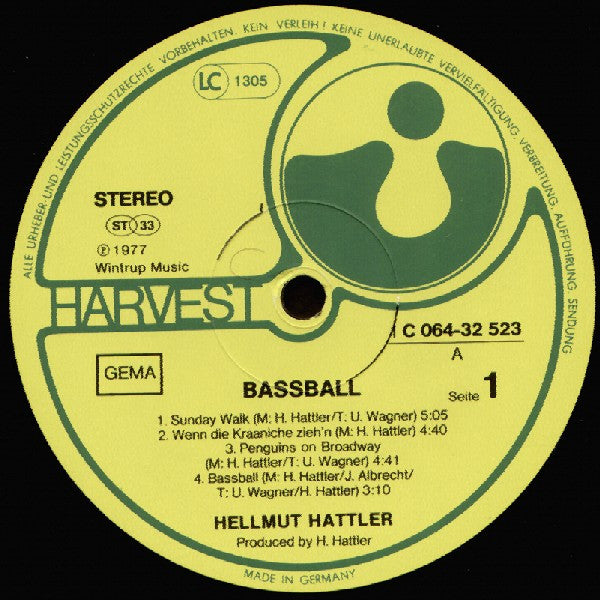 Hellmut Hattler : Bassball (LP, Album)