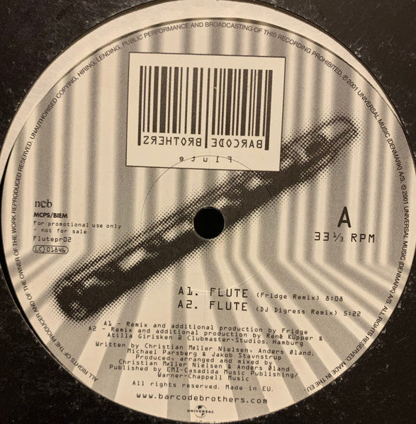 Barcode Brothers : Flute (12", Promo)