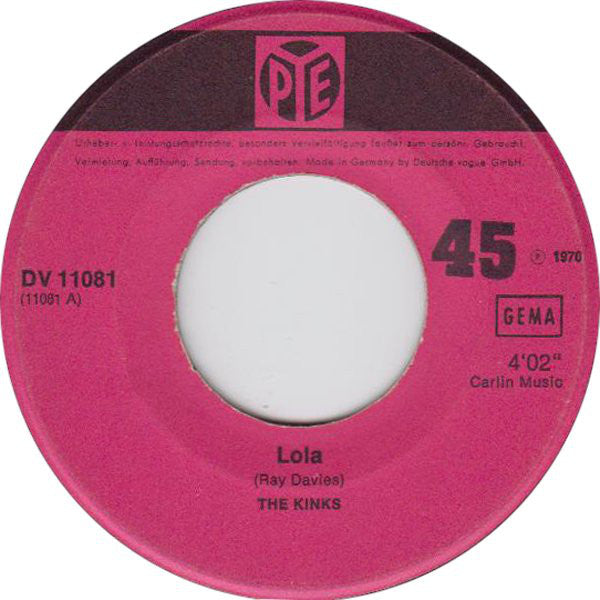 The Kinks : Lola (7", Single)
