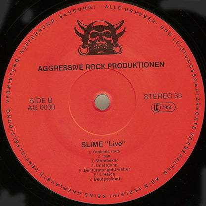 Slime : Live (Pankehallen 21.1.1984) (LP, Album)