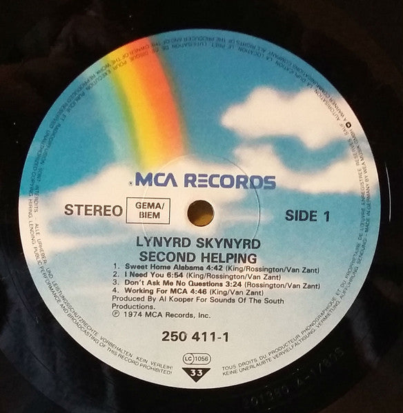 Lynyrd Skynyrd : Second Helping (LP, Album, RE)