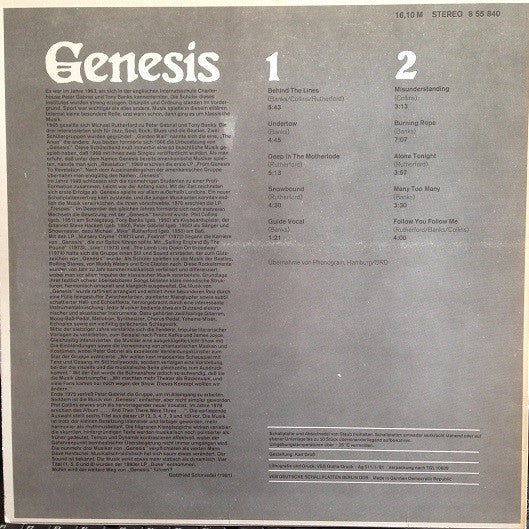 Genesis : Genesis (LP, Comp, RP, Blu)
