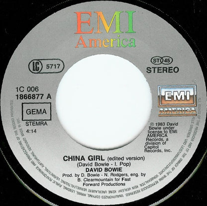 David Bowie : China Girl (7", Single)