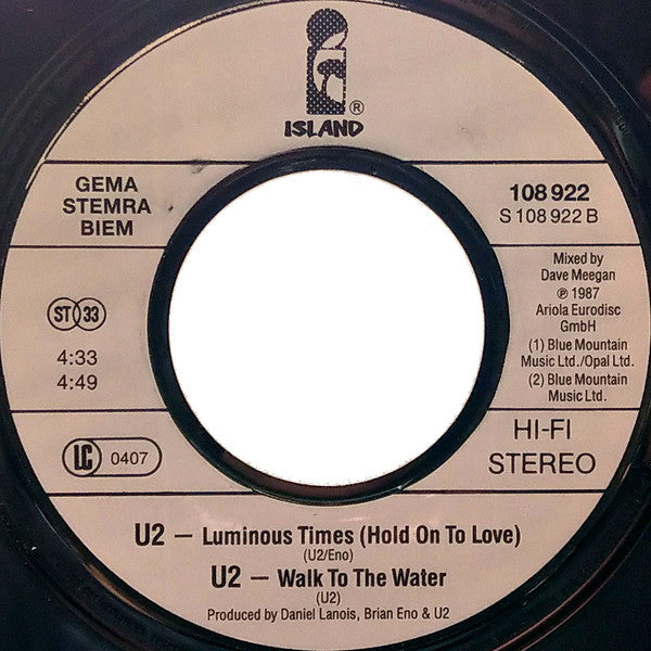 U2 : With Or Without You (7", Single)