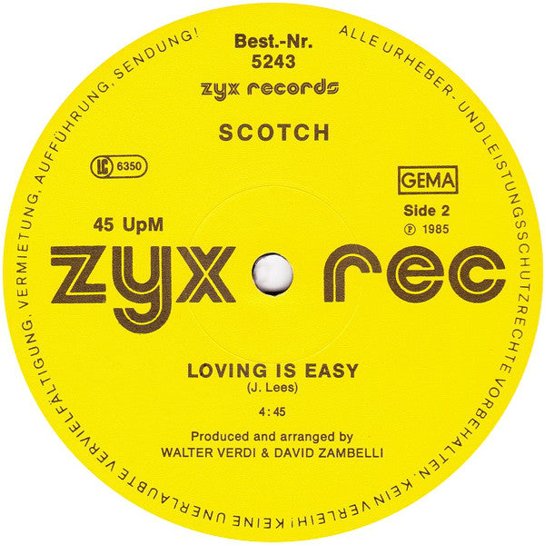 Scotch : Take Me Up (Long Remix Version) (12", Maxi)