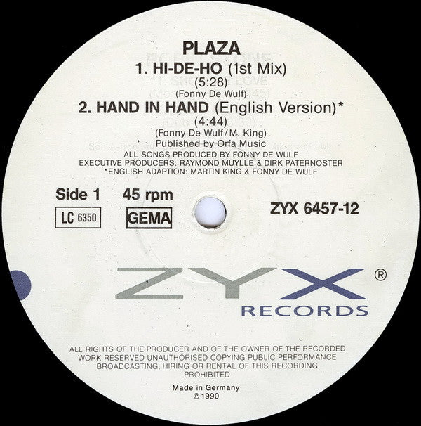 Plaza : Hi-De-Ho (12", Maxi)