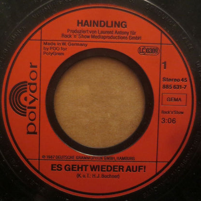Haindling : Es Geht Wieder Auf! (7", Single)