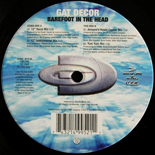 Gat Decor : Barefoot In The Head (12")