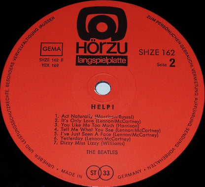 The Beatles : Help! (LP, Album, RE)