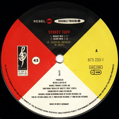 Double Trouble & Rebel MC : Street Tuff (12", Maxi)