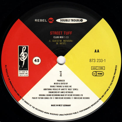 Double Trouble & Rebel MC : Street Tuff (12", Maxi)