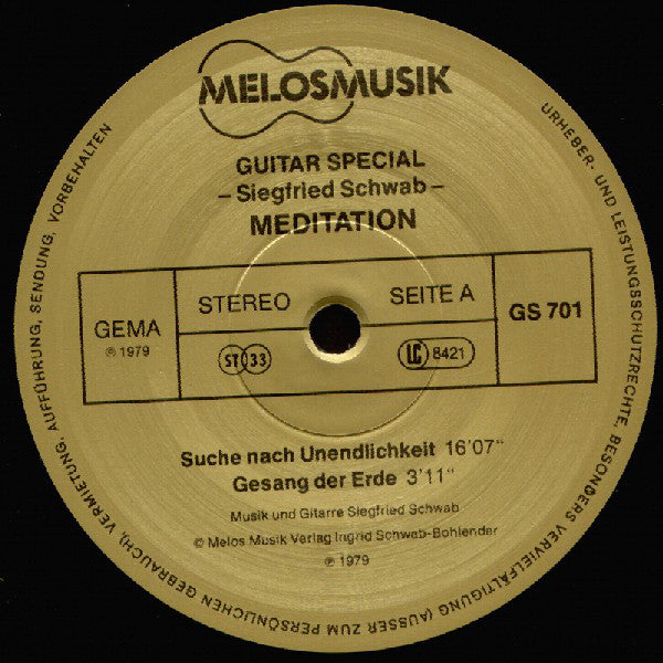 Siegfried Schwab : Meditation (LP, Album)