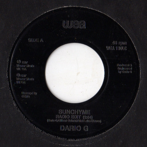 Dario G : Sunchyme (7", Single, Jukebox)