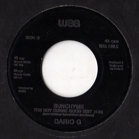 Dario G : Sunchyme (7", Single, Jukebox)