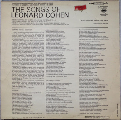 Leonard Cohen : Songs Of Leonard Cohen (LP, Album)