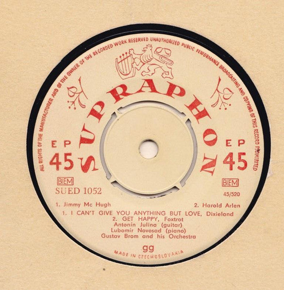 Lubomír Novosad, Jan Kulíšek, Jimmy McHugh, Harold Arlen, Antonín Julina, Gustav Brom Orchestra : Unruly Night (7", EP, Mono)