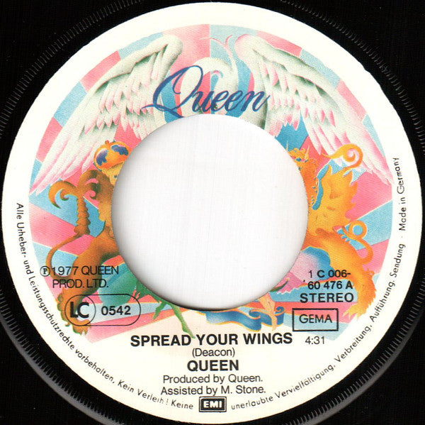 Queen : Spread Your Wings B/W Sheer Heart Attack (7", Single)