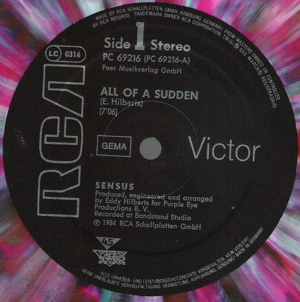 Sensus : All Of A Sudden (12", Maxi, Red)