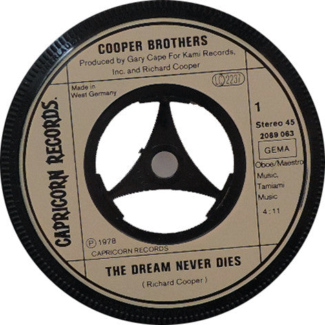 Cooper Brothers : The Dream Never Dies (7")