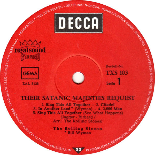 The Rolling Stones : Their Satanic Majesties Request (LP, Album, RE, Gat)