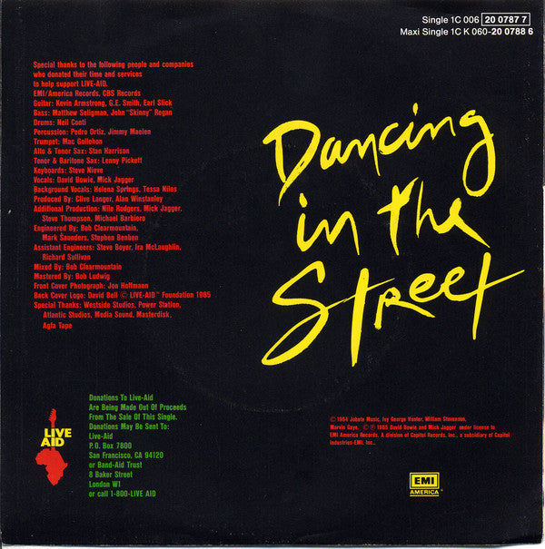 David Bowie And Mick Jagger : Dancing In The Street (7", Single)