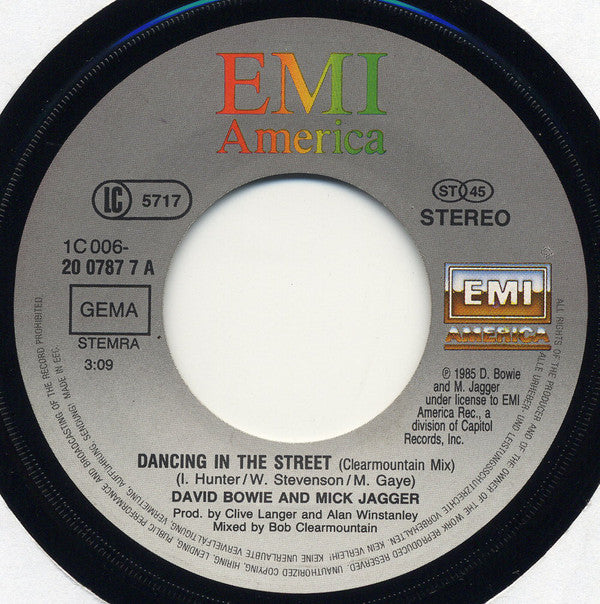 David Bowie And Mick Jagger : Dancing In The Street (7", Single)