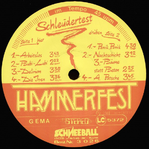 Hammerfest : Schleudertest (LP)