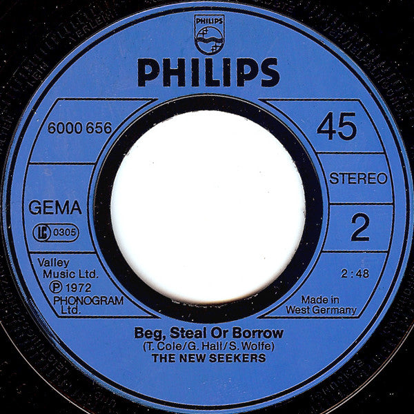 The New Seekers : Never Ending Song Of Love / Beg, Steal Or Borrow (7", Single)