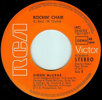 Gwen McCrae : Rockin' Chair (7", Single)