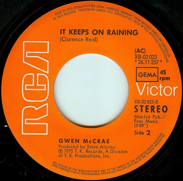 Gwen McCrae : Rockin' Chair (7", Single)