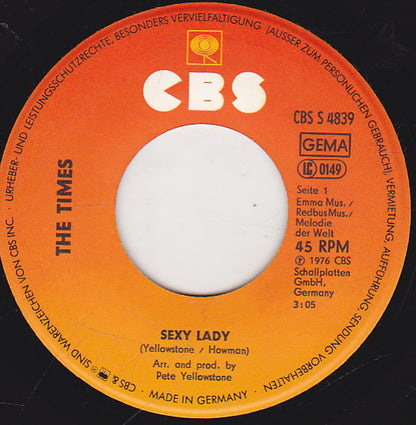 The Times (7) : Sexy Lady / Saturday Love (7", Single)