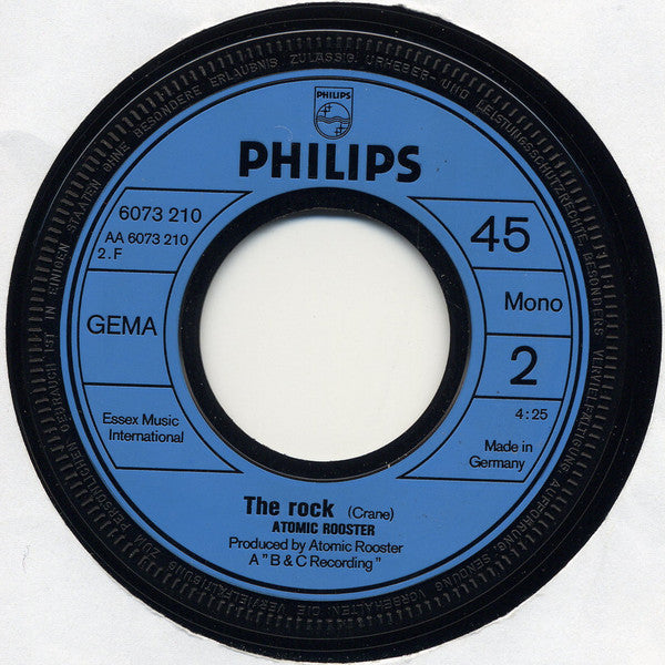 Atomic Rooster : Devil's Answer / The Rock (7", Single, Mono, Inj)