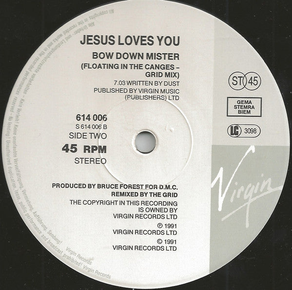 Jesus Loves You : Bow Down Mister (12", Maxi)