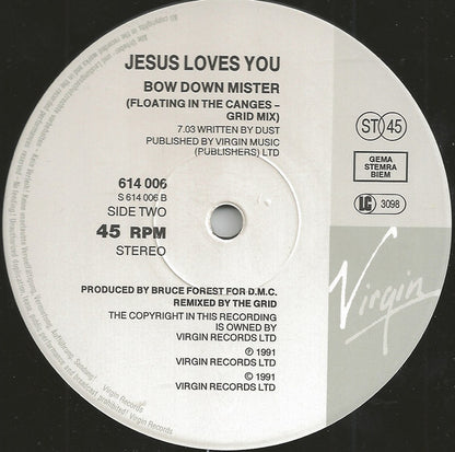 Jesus Loves You : Bow Down Mister (12", Maxi)