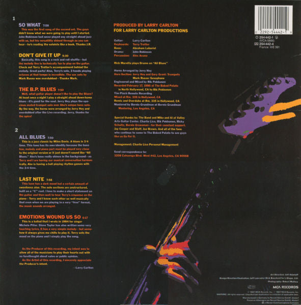 Larry Carlton : Last Nite (LP, Album)