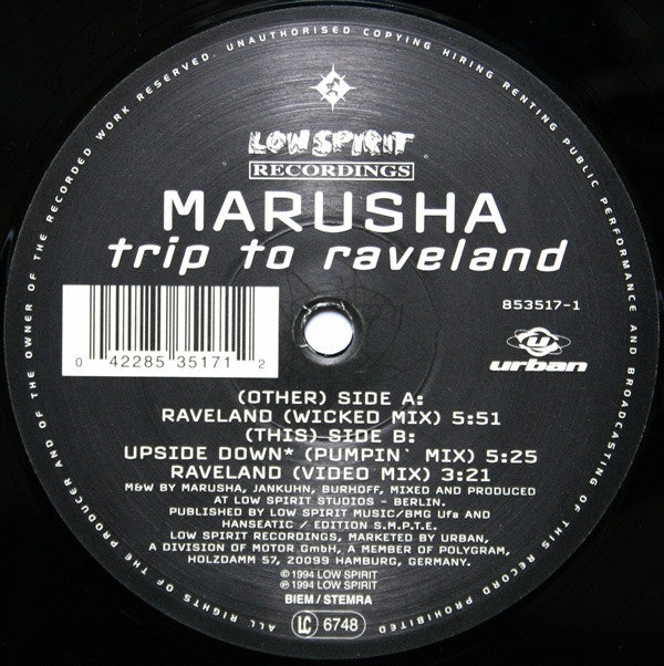 Marusha : Trip To Raveland (12")