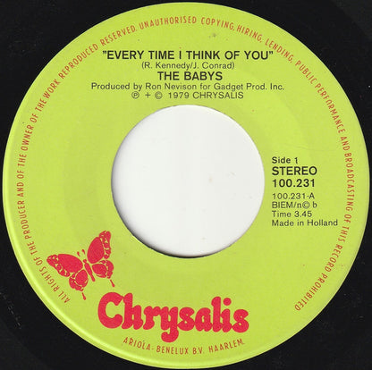 The Babys : Everytime I Think Of You / Head First (7", Single)