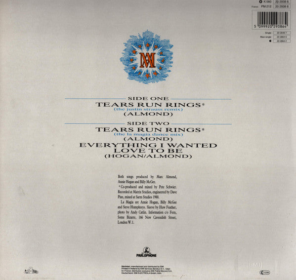 Marc Almond : Tears Run Rings (The Justin Strauss Remix) (12")
