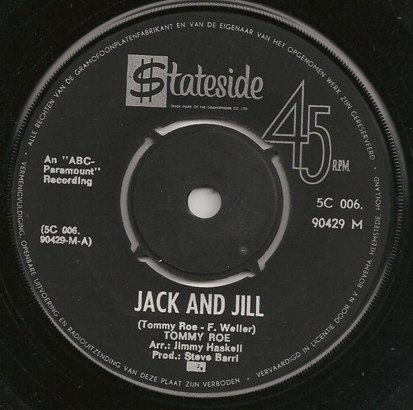 Tommy Roe : Jack And Jill (7", Single)