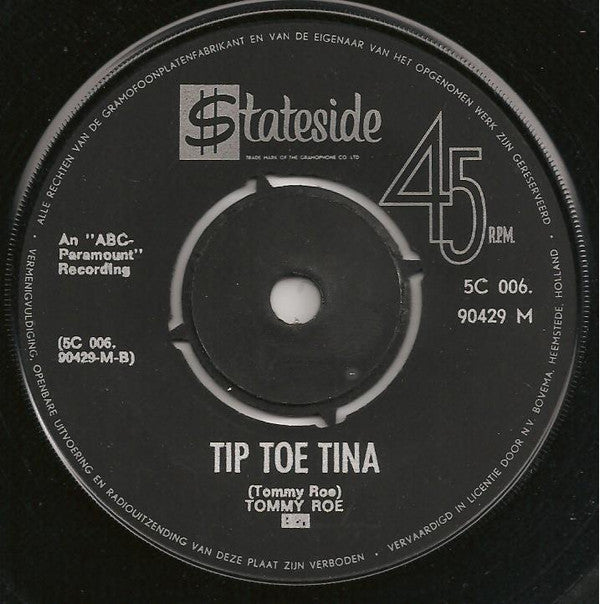 Tommy Roe : Jack And Jill (7", Single)