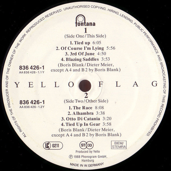 Yello : Flag (LP, Album)