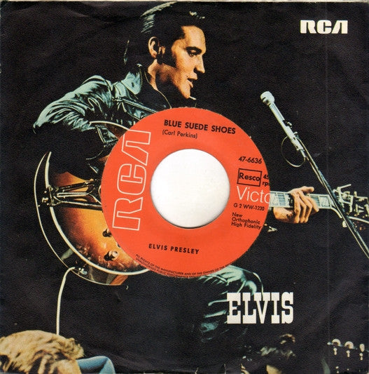 Elvis Presley : Blue Suede Shoes / Tutti Frutti (7", Single, RE)