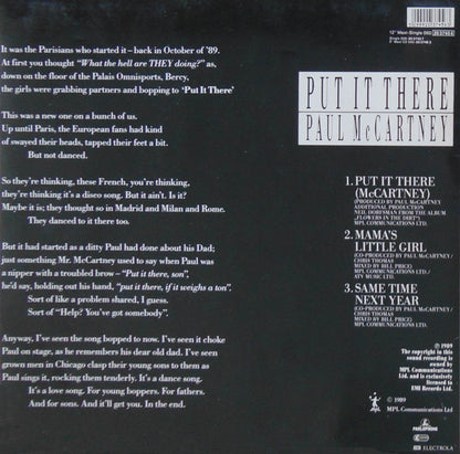 Paul McCartney : Put It There (12", Single)