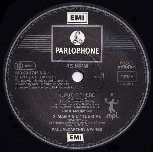 Paul McCartney : Put It There (12", Single)